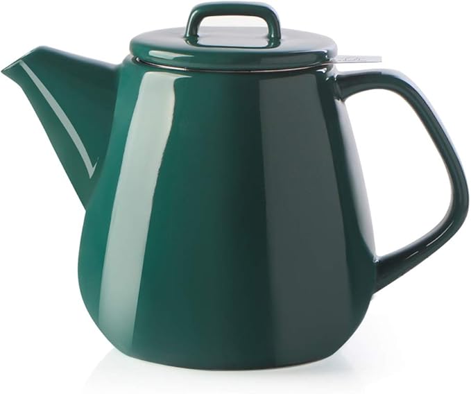 Sweejar 40oz Tea pot with Removable Stainless Steel Infuser,Dishwasher Safe Tea Pots for Loose Tea,Tea Pots with Infuser for Chrismas Women Gift(Jade)