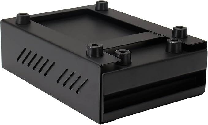 Espresso Knock Box Drawer, Stainless Steel Coffee Ground Container with Removable Rubber Knocking Bar, 9.84 x 7.08 x 3.34 inch (Black)