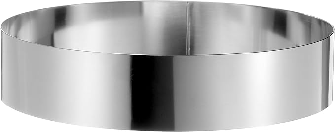 HARFINGTON Round Cake Ring 9 x 2 Inch Seamless Stainless Steel Pastry Mousse Dessert Ring Mirror Coating for Baking Cooking Making Tool