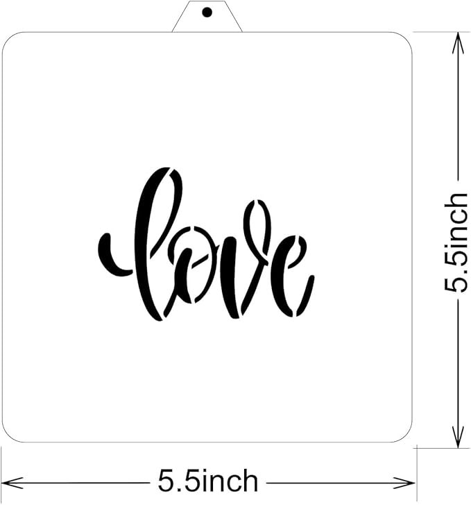 Love Cookie cutter and stencil set Baking Valentine stencils and cutters bundle DIY bakery decorating kit Cookie cutter with stencils Icing stencil and cookie cutter combo (Love)