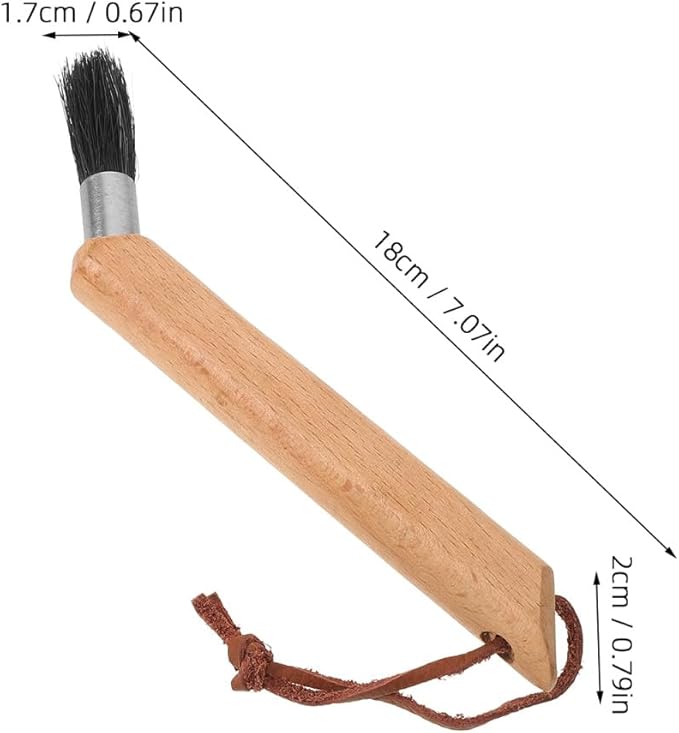 Artibetter Coffee Machine Cleaning Brush - Multi-Functional Wood and Bristle Brush for Thorough Espresso Grinder Maintenance