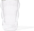 Glass Cloud cups 12 oz Double Wall Insulated Glass Cups - heat-resistant borosilicate glass -perfect for iced teas, lattes, and all your favorite sips (Clear)