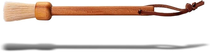 Valentino Garemi Coffee Machine Brush – Espresso & Cappuccino Cleaning Tool – Traditional & Classic Ergonomic Design with Real Wood & Genuine Boar Bristles – Made in Germany