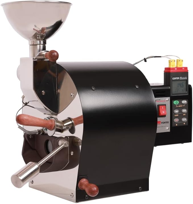 KALDI Fortis Coffee Roaster (Direct Flame Type, Dual Data Logger Thermometer)