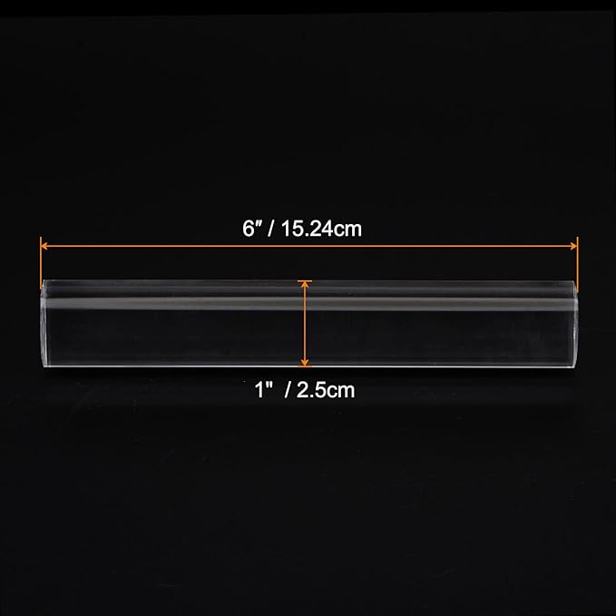 HARFINGTON Acrylic Clay Roller 6 Inch x 1 Inch Solid Non-Stick Plastic Round Tube Roller Polymer Clay Rod Fondant Rolling Pin for Shaping, Sculpting, Modeling DIY Crafts, Transparent