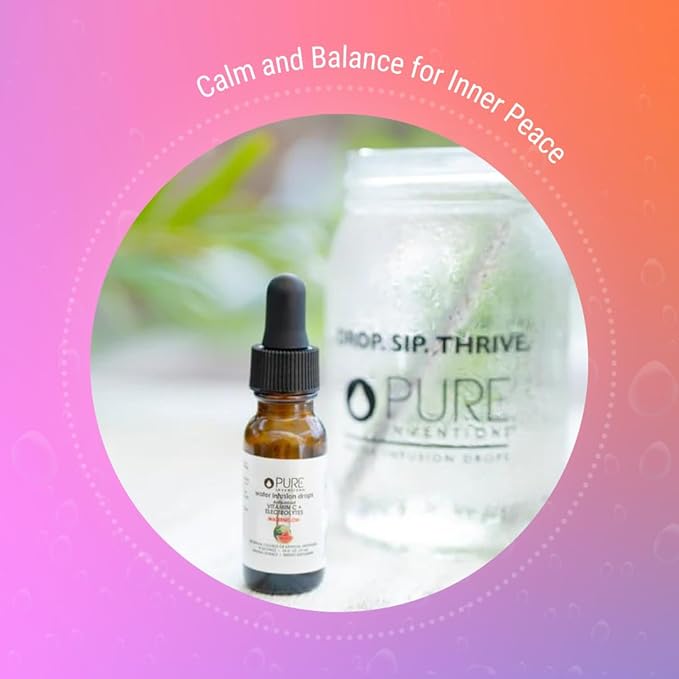Pure Inventions - Watermelon Water Infusion Drops - Antioxidants, Vitamin C & Electrolytes - Health & Wellness Drink - Immunity Support -Sugar Free, Zero Calorie, No Artificial Sweeteners -12 Servings