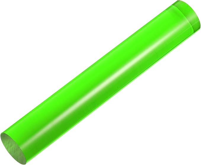 HARFINGTON Acrylic Clay Roller 6 Inch x 1 Inch Solid Non-Stick Plastic Round Tube Roller Polymer Clay Rod Fondant Rolling Pin for Shaping, Sculpting, Modeling DIY Crafts, Green
