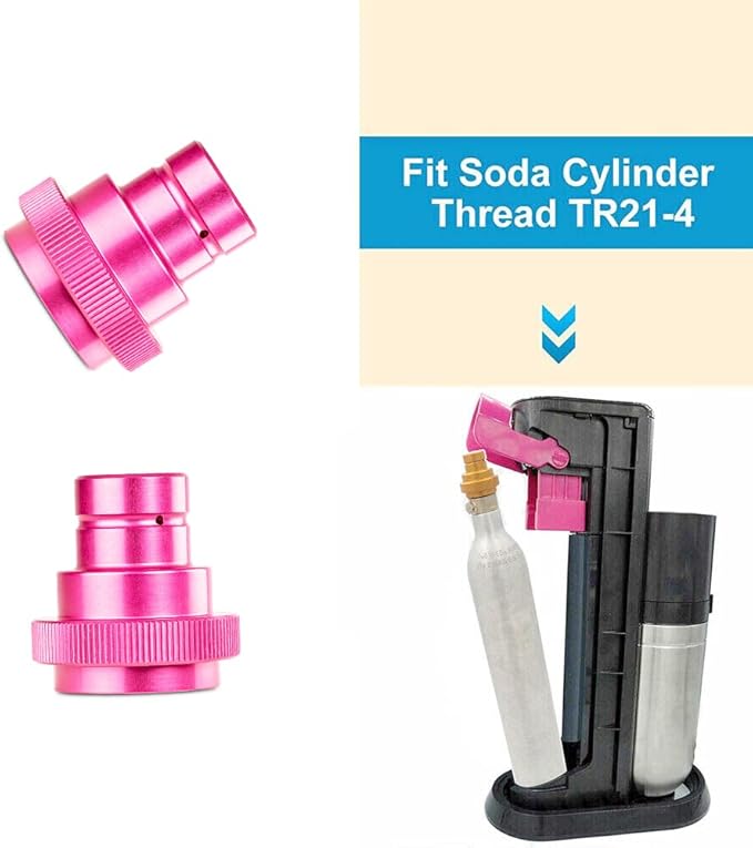 CO2 Quick Adapter Upgrade for Terra Soda Maker,Soda Maker Valve Refill Accessories for Blue CO2 Cylinder with TR21-4 Male Thread