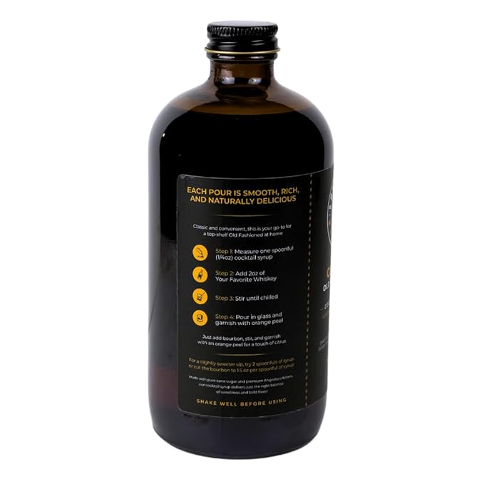 Smokeshow Cocktail Syrup - 64 Servings (16 oz, Classic Old Fashioned)
