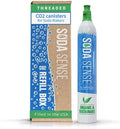 Soda Sense 60L CO2 Exchange Canister - 1 Pack, Threaded Style - Compatible with All 'Screw-In' Soda/Sparkling Water Makers, Including SodaStream BLUE Cylinder Models, Ninja Thirsti, Philips & More