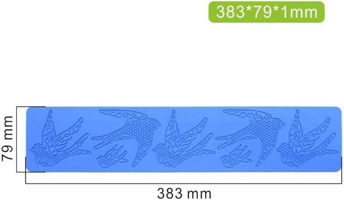 3D Bird Silicone Mold for Cupcake Fondant Lace Pad Cake Decorating - Embossing Mat Sugar Lace Pad Baking Tools