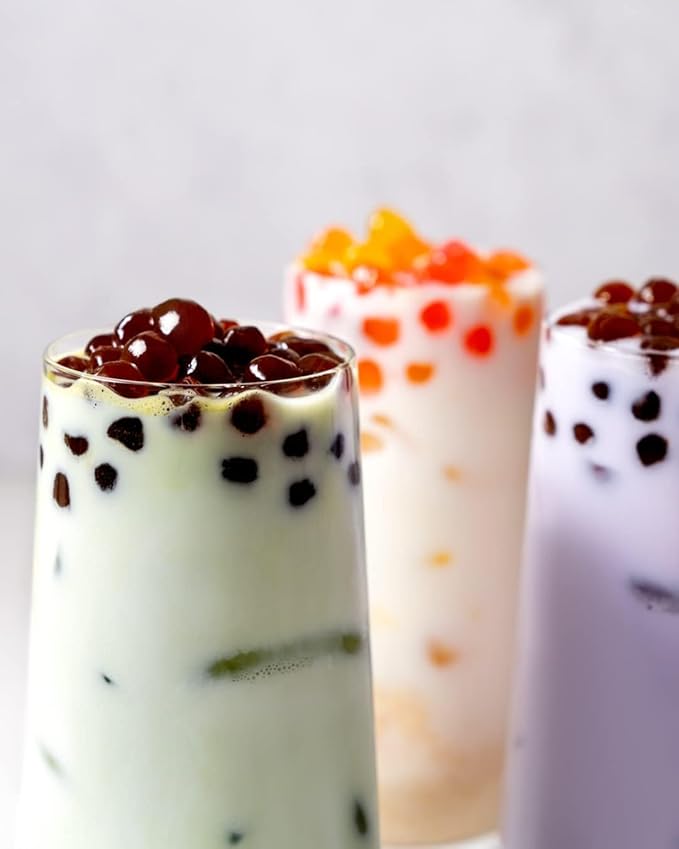 J WAY BOBA Authentic Instant Tapioca Boba Pearls for Milk Tea, Smoothies and Desserts, Brown Sugar Flavor (Ready in Just 20 Seconds) - 4 Servings