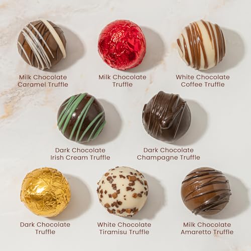 Christmas Chocolate Gift Basket Wreath Tin – Festive Truffle Box for Men Women Families Corporate –Bonnie and Pop