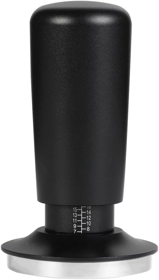 53mm Espresso Tamper,Spring Loaded Tamper with Stainless Steel Flat Base,Compatible with 53mm Portafilter,Coffee Tamper for Coffees Enthusiast and Home Barista