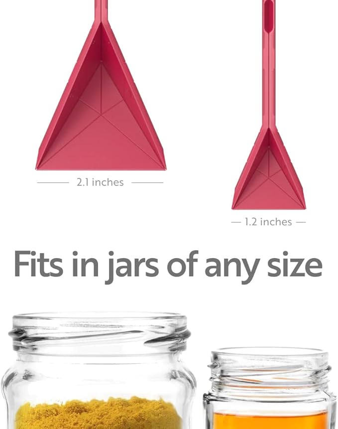 POLYGONS FLAT 3-IN-1 FOLDING MEASURING SPOONS | 2 Spoons with 6 Different Sizes (Black)
