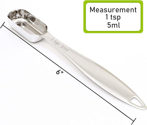1PCS 1Teaspoon (1/3tbsp, 5ml) Single Measuring Spoon, Individual Stainless Steel Long Handle Measure Tablespoon Only