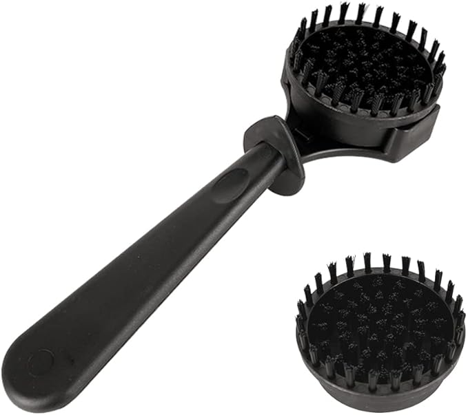 watchget Espresso Coffee Machine Cleaning Brush Grouphead Brush with 1 More Detachable Nylon Bristles Espresso Cleaning Bristle for 58mm Group Head