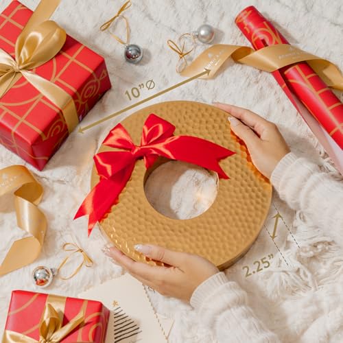 Christmas Chocolate Gift Basket Wreath Tin – Festive Truffle Box for Men Women Families Corporate –Bonnie and Pop