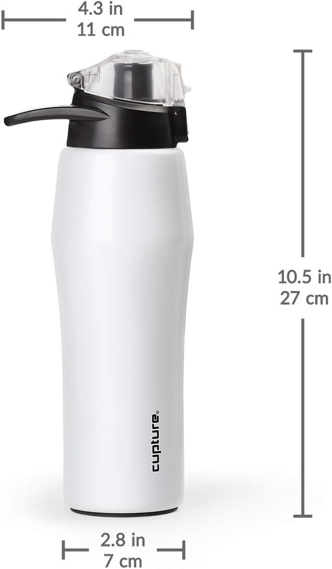 Cupture Action Bottle with Handle - Stainless Steel Vacuum-Insulated, 22 oz