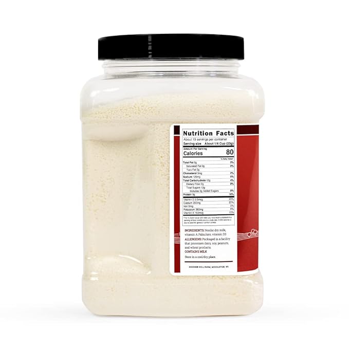 Hoosier Hill Farm Instant Nonfat Dry Milk Powder, 1LB (Pack of 1)