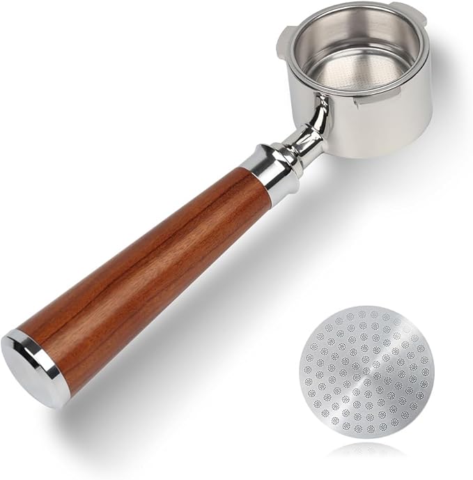 51mm Bottomless Portafilter 3 Ears with Puck Screen | Compatible with CASABREWS Espresso Machine CM5418, 3700Essential, 3700Gense (Prongs Thickness 4mm)