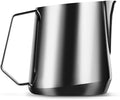 MHW-3BOMBER Milk Frothing Pitcher - 20oz/600ml Milk Frother Cup with U-Shaped Spout - SUS 304 Steaming Pitcher - Cappuccino Latte Art Cup for Barista - Quadrilateral Body - Glossy P5182-OS