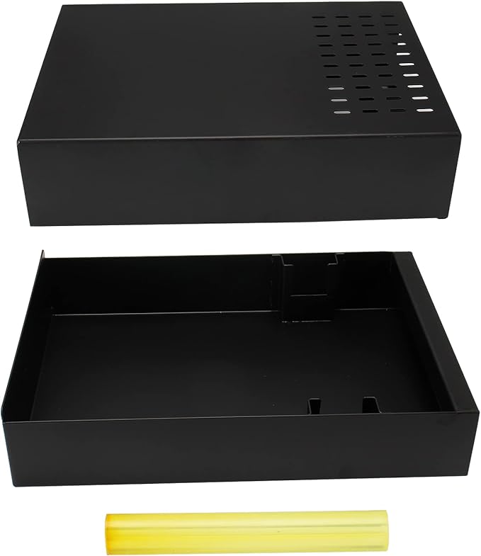 Espresso Knock Box Drawer, Stainless Steel Pull-Out Style Coffee Grounds Powder Container Bin for Cafes Restaurant Home Bar, Large, 14.96 x 10.03 x 3.93 inch (Black)