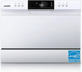 COMFEE’ Portable Mini Dishwasher, Energy Star, Countertop, 6 Place Settings, with 8 Washing Programs, Speed, Baby-Care, ECO& Glass, Dish Washer for Dorm, RV& Apartment, White
