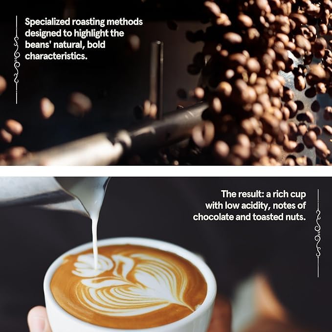 BROOKLYN COFFEE Whole Bean, Classic Dark Roast (5lb) Bold, Smooth Taste, Intense Aroma - Fresh Bulk Coffee Beans Roasted Weekly in NYC