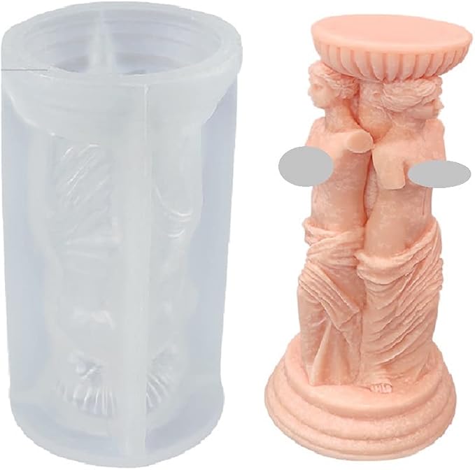 3D Venus Goddess Candle Mold Venus Goddess Portrait Ancient Roman Venus Resin Mold Silicone Mold for Candle Soap Resin Jewelry Making DIY Crafts Arts Decoration
