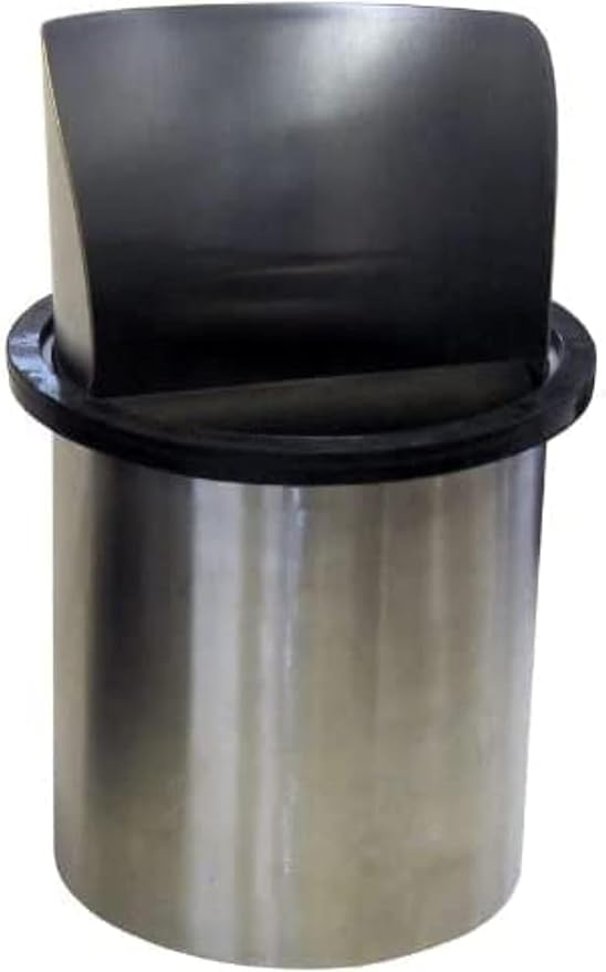 Rattleware Round Knock Box with Splash Guard - Heavy Duty Stainless Steel Construction - Ideal for Espresso Grounds Disposal - Perfect for High-Volume Espresso Bars