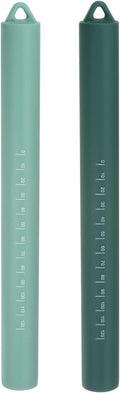 HARFINGTON 2pcs Silicone Rolling Pin 10" Stainless Silicone Surface Non-Stick Stainless Steel Inner Core Dough Roller Kitchen Roller for Baking Pastry Pizza Fondant Bread, Green,Dark Green