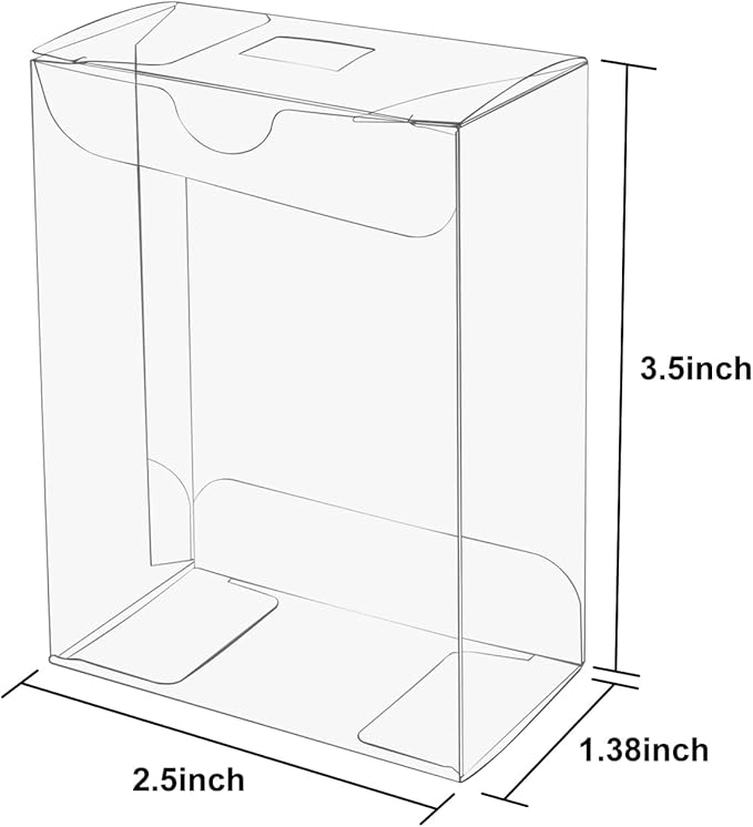 35pcs 3.5"x 2.5"x 1.38" Clear Rice Krispie Treat Boxes Clear Cakesicle Boxes Macaron Box Favor Box for Birthday Wedding Party