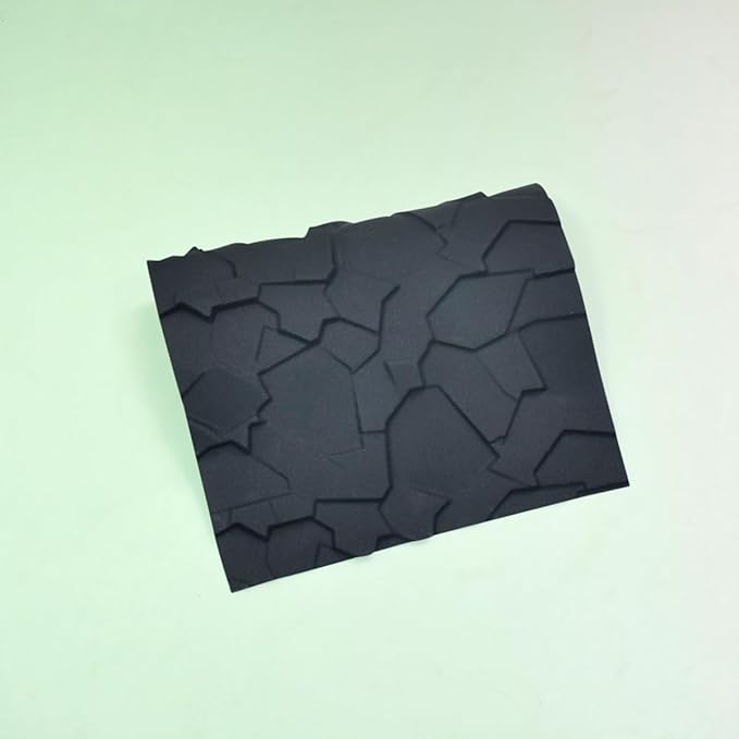 mostsom Fondant Silicone Mold for Cake Decoration Cake Border Stone Patter Impression Mat Fondant Embossing Stencil for DIY Cookies, Cupcakes, Chocolate, Clay – Reusable, Flexible (E_ Stone Patter)
