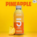 COCO5 Clean Sports Hydration Pineapple Flavor | 100% Natural | 50% Less Sugar | Nothing Artificial | Non-GMO | Gluten Free | Developed by Pro Trainers for Pro Athletes | 16.9 OZ (Pack - 12)