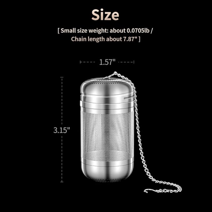 2 Pack 316 Stainless Steel Tea Infuser for Loose Tea, Tea Infuser for Cooking, Extra Fine Mesh Tea Strainers, Tea Strainers for Loose Tea (2 Pack - Small)