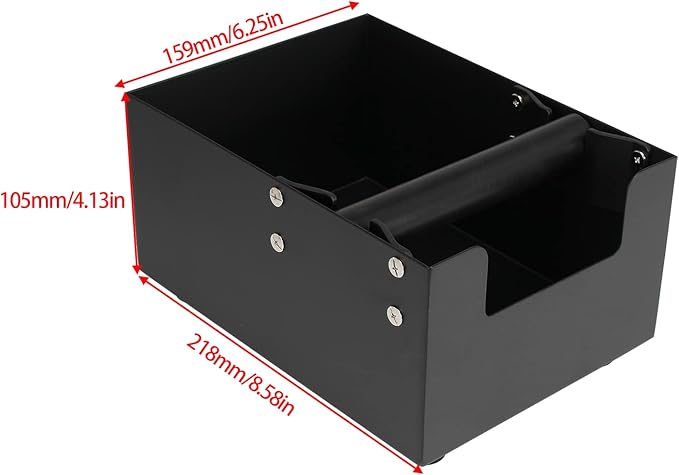 Espresso Knock Box,Coffee Grounds Pucks Knock Box with Removable Rubber Knock Bar and Non-Slip Base (Matte Black)