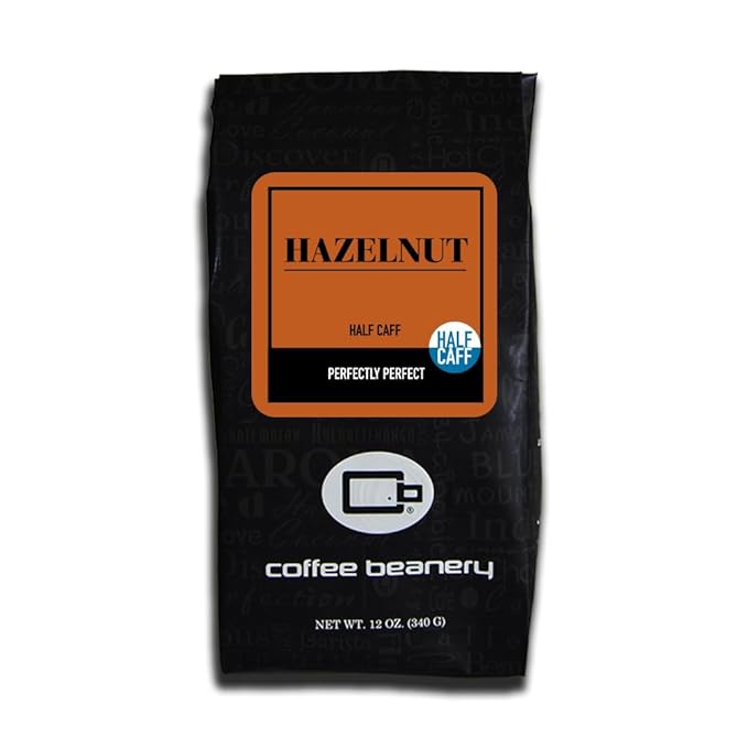 Half Caff Hazelnut Flavored Coffee | 12oz Ground | 100% Specialty Arabica
