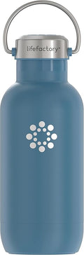 Lifefactory 16-Ounce Stainless Steel Vacuum-Insulated Sport Bottle, Dark Denim