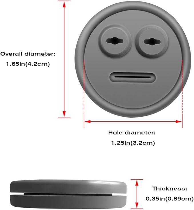3 Pack Meat Thermometer Probe Grommet for Grill, Replacement for Weber 85037 Smokey Mountain Cookers Accessories, and Other Grills DIY Probes Port