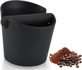 6.3 Inch Coffee Knock Box Shock-Absorbent Durable Barista Style Knock Box With Removable Knock Bar and Non-Slip Base Gift (L-Black)