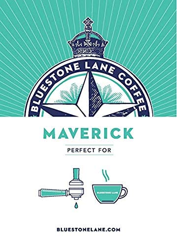 Bluestone Lane Coffee Beans, Maverick Espresso, Medium Roast, Whole Bean, 12 Ounce Bag (Pack of 2)