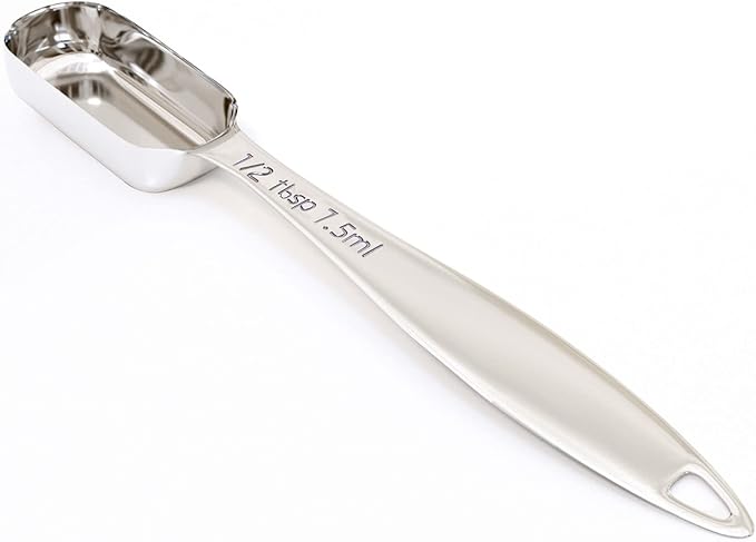 1PCS 1/2Tablespoon (1.5tsp, 7.5ml) Single Measuring Spoon, Individual Stainless Steel Long Handle Measure Teaspoon Only