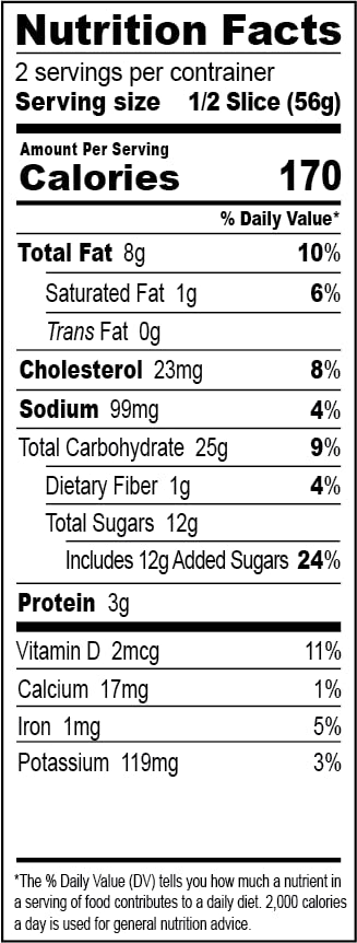 Nadel - Naturally Delicious Banana Nut bread, 24 Pack, Fresh Bananas, Crunchy Walnuts, Lunch snack breakfast bars Natural fresh brand, Cake Slices