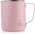 Pink Milk frother - 350ml/12OZ Milk Frothing Pitcher, Milk Frother Cup Espresso Steaming Pitcher for Barista, Bincoo 304 Stainless Steel Espresso Steaming Pitchers for Latte Art/Cappuccino/Coffee/Milk