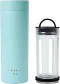 Firebelly Tea, Travel Tea Infuser Mug with Strainer, Insulated Tumbler for Loose Leaf Tea or Coffee, Leakproof Bottle for Hot or Iced Drinks, Stainless Steel Thermos with Lid, Mer