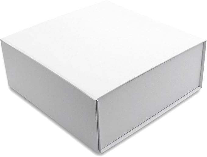 Prime Line Packaging Magnetic Gift Boxes 15 Pack 8x8x4 Small Collapsible White Box with Magnetic Lid for Gift Boxes, Holiday Wrap, Birthdays, Weddings, All Occasions, Bulk
