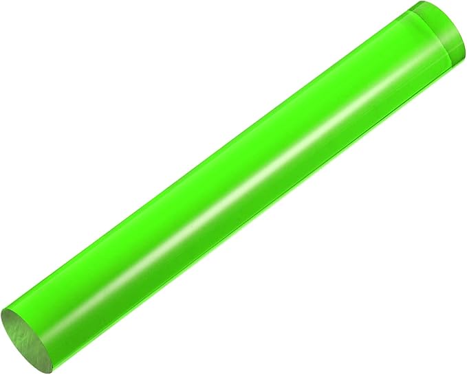 HARFINGTON Acrylic Clay Roller 7.28 Inch x 1 Inch Solid Non-Stick Plastic Round Tube Roller Polymer Clay Rod Fondant Rolling Pin for Shaping, Sculpting, Modeling DIY Crafts, Green