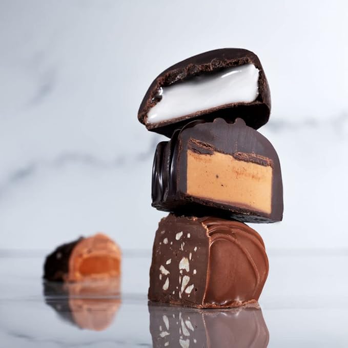 Chocolate Gift Basket, Gourmet Chocolates Variety Snack Box, Assorted Food Arrangement Platter, Birthday Present, Holiday, Corporate Parties, Sympathy, Candy Gifting Idea, Him, Her, Men, Women, Family (Gold Delight)