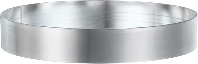 HARFINGTON Round Cake Ring 4.72 x 1 Inch Seamless Stainless Steel Pastry Mousse Dessert Ring Mirror Coating for Baking Cooking English Muffins Crumpet Making Tool